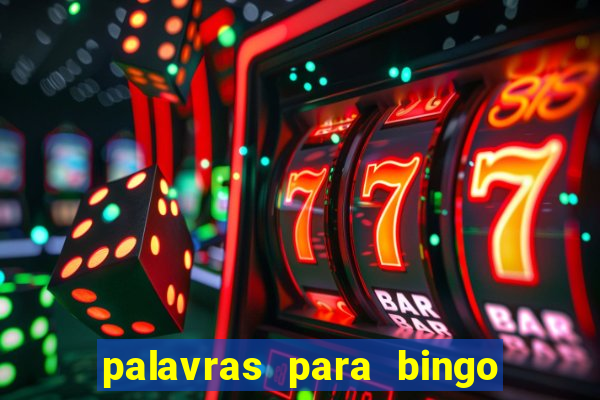 palavras para bingo cha de bebe